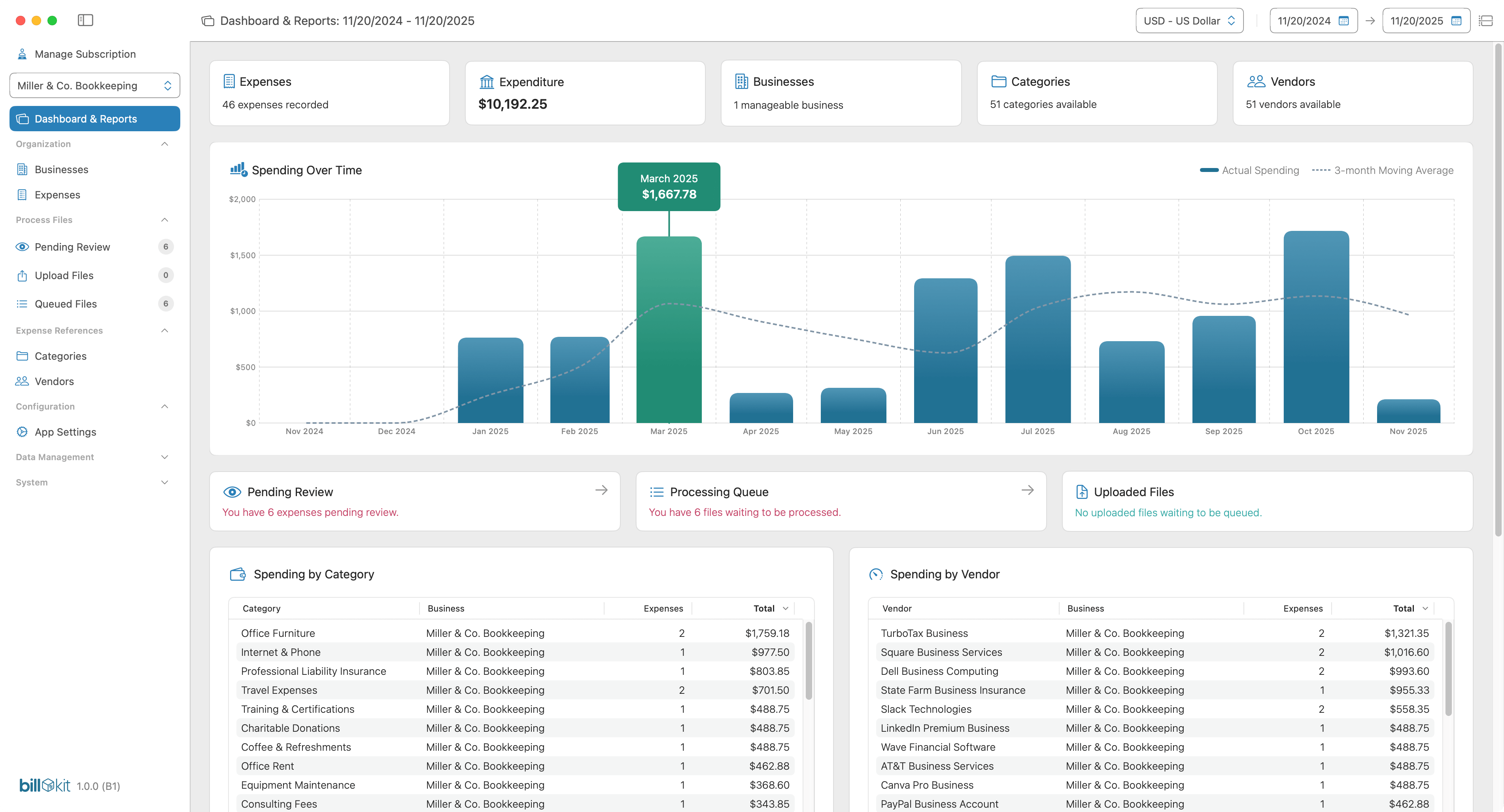 Screenshot for billkit
