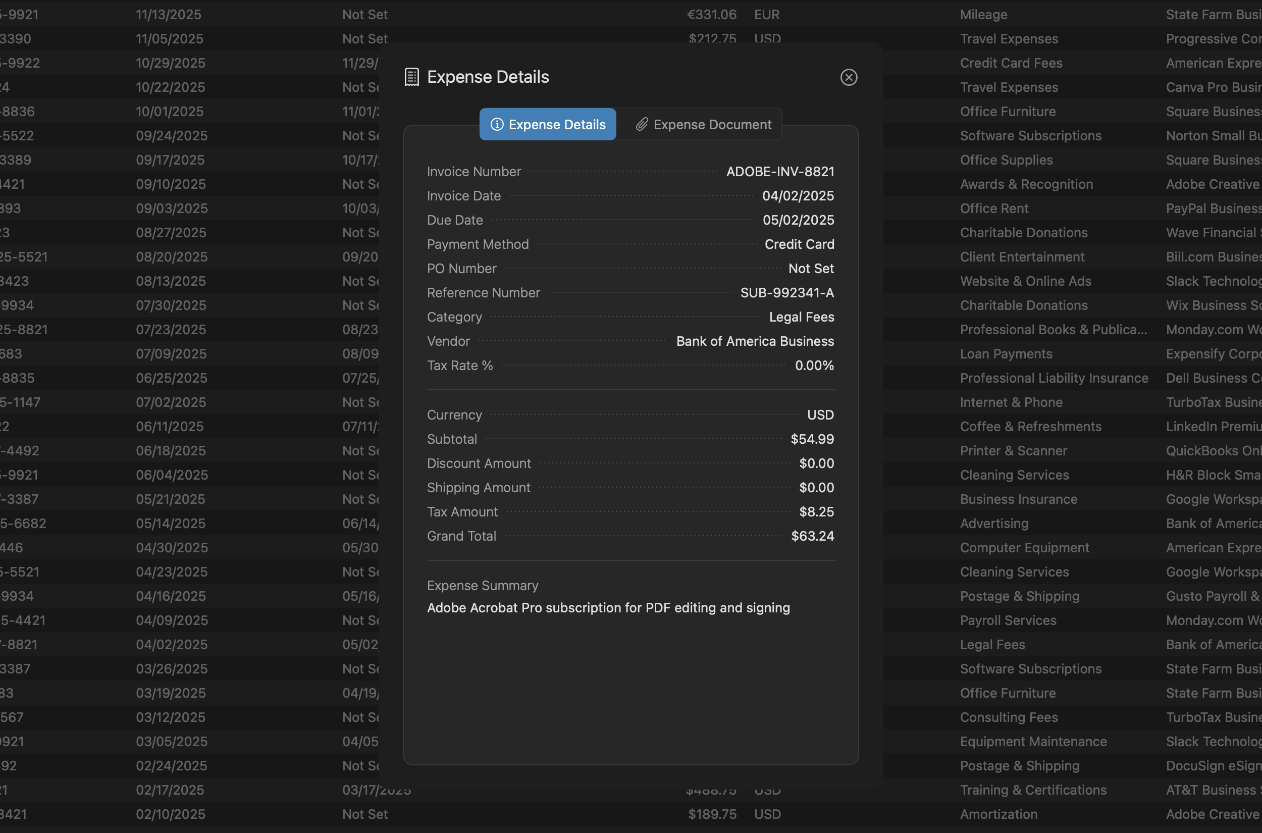 Screenshot for billkit