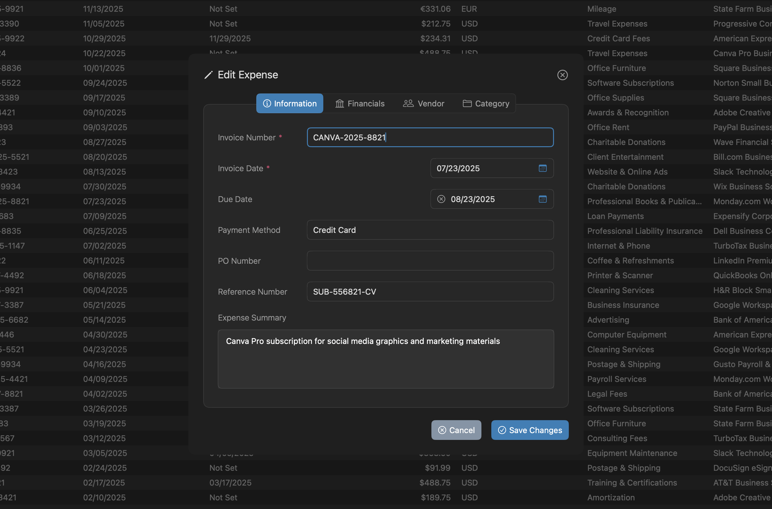 Screenshot for billkit