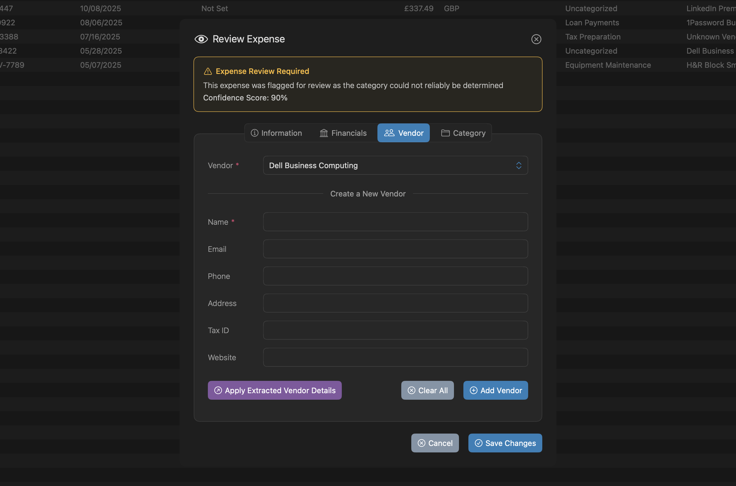 Screenshot for billkit