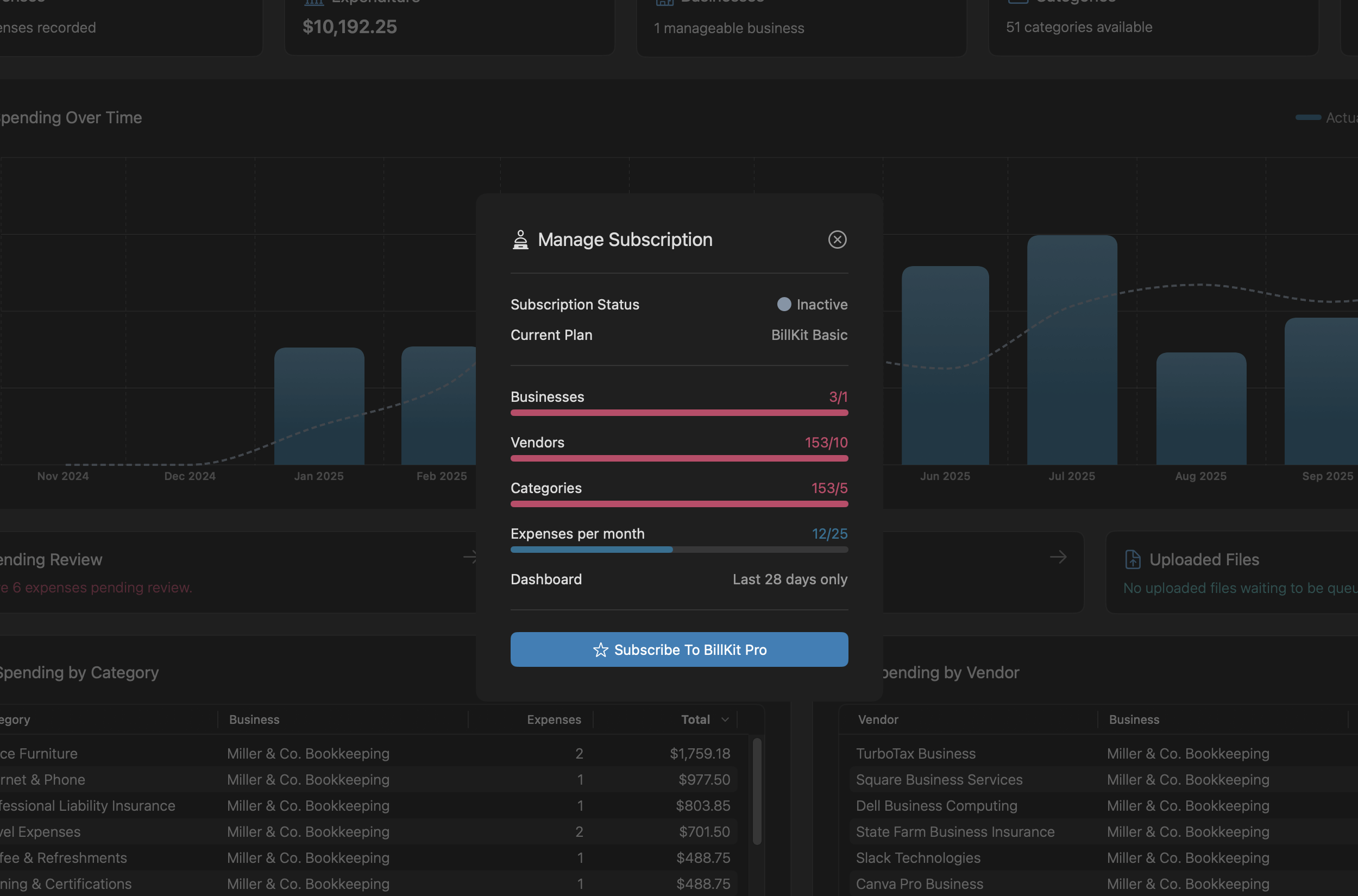 Screenshot for billkit