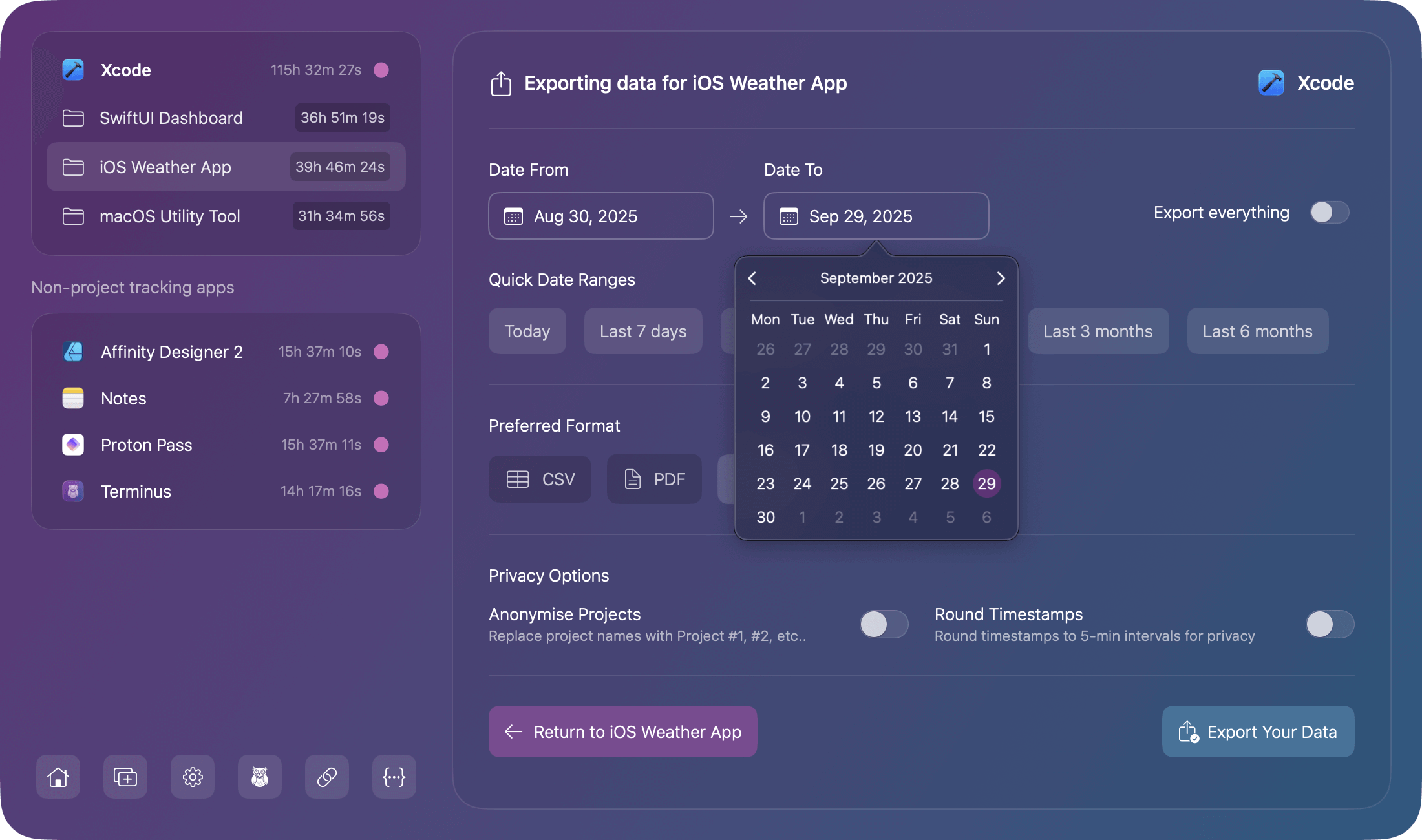 Screenshot for chronode