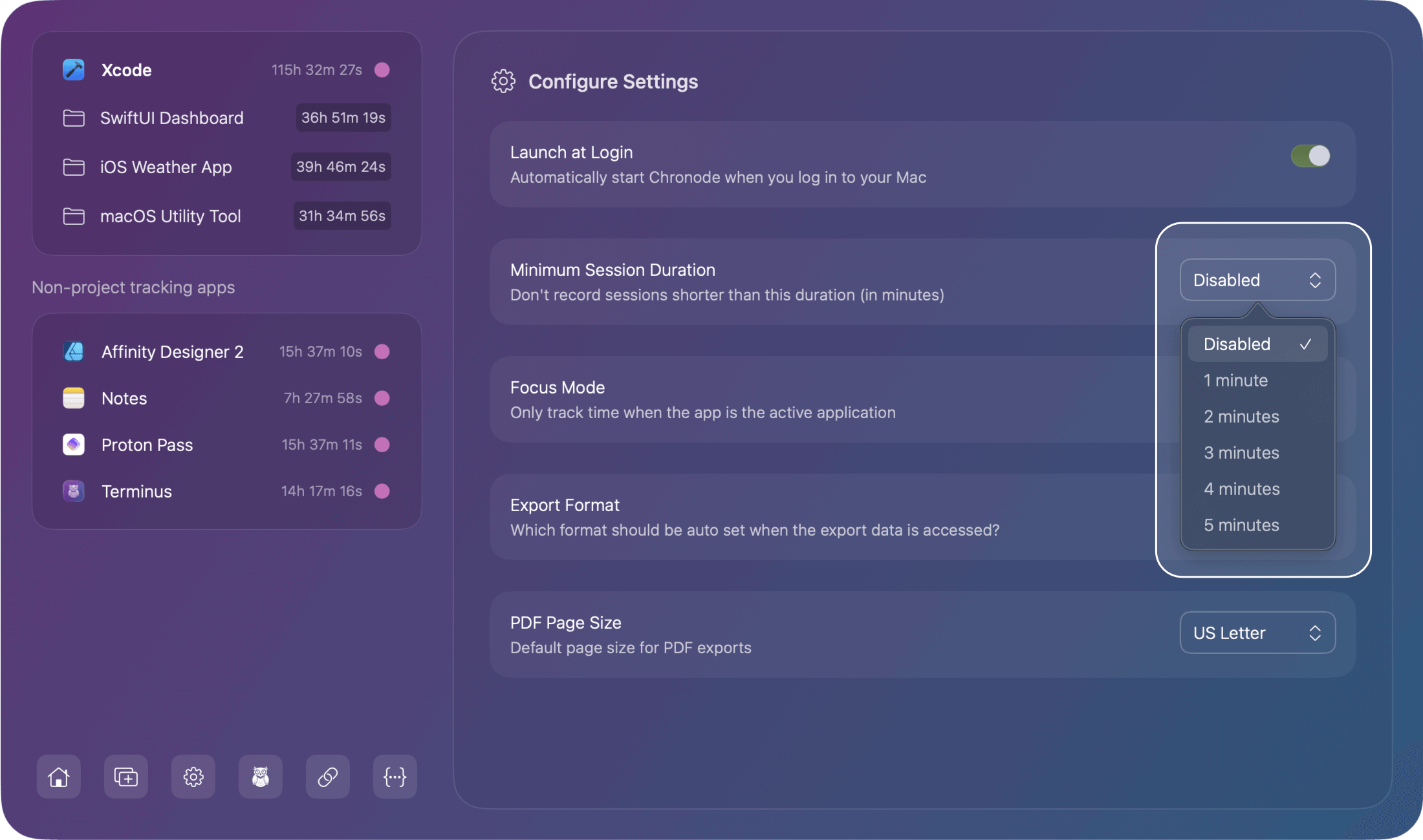 Screenshot for chronode